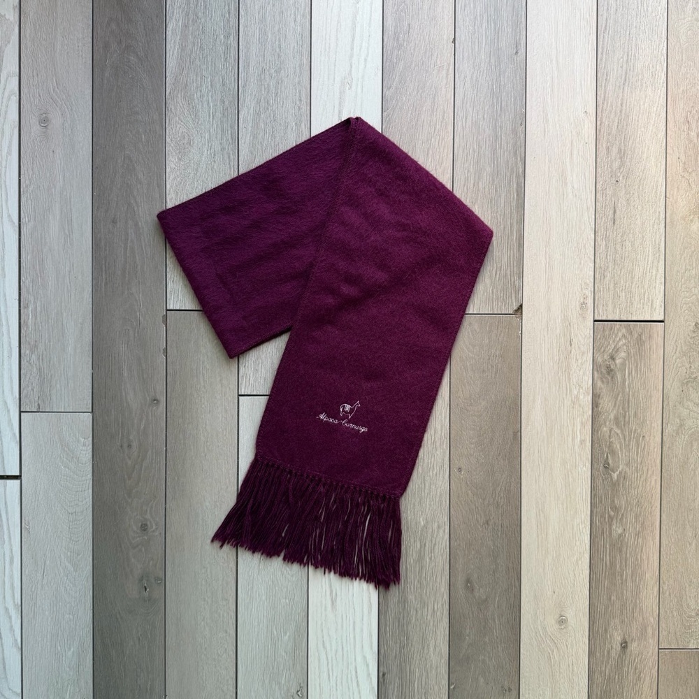 Alpaca Camargo Burgundy Scarf